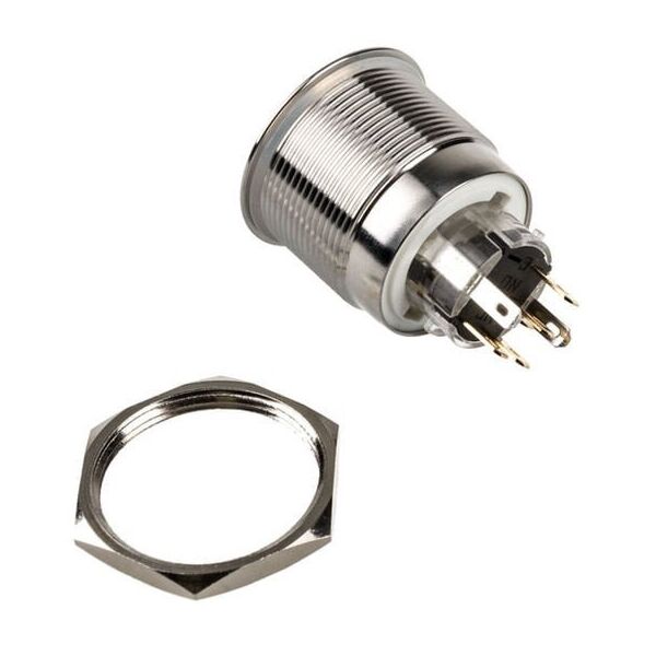 Διακόπτης/κουμπί βανδαλισμού DimasTech 25mm, Silverline Ring - RG