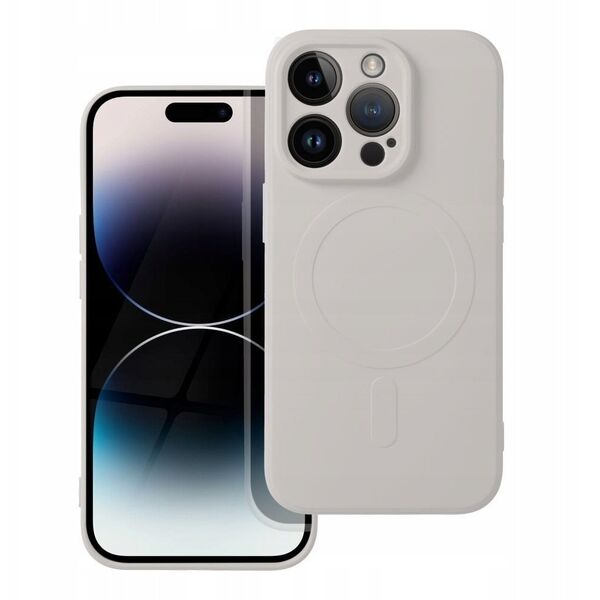 Θήκη σιλικόνης MAG COVER συμβατή με MagSafe για SAMSUNG A56 τιτάνιο γκρι
