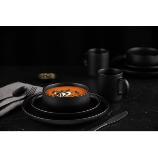 Soup plate MAKU ROBUSTE, black, o 14.5 cm, 2 pcs.