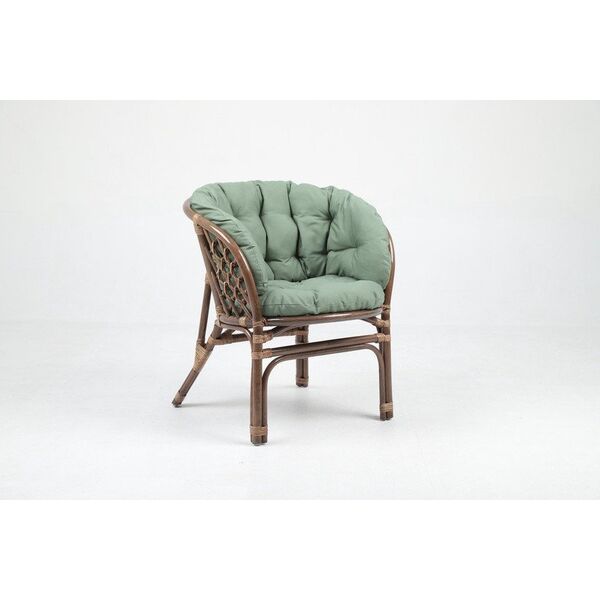 FURNIT SET OUT BROW/GRE ARMCHAIR/TABLE