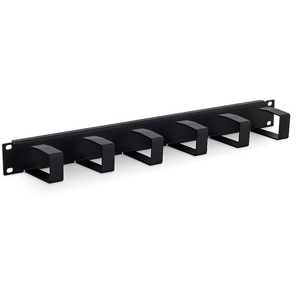 TRITON 19" πάνελ διαχείρισης καλωδίων 1U, 6x γάντζοι διαχείρισης 70x40 mm. γκρι