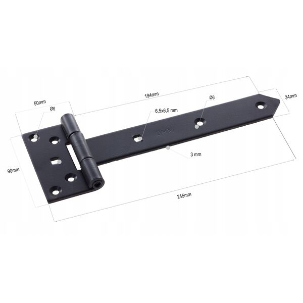 ΠΕΡΙΣΤΡΟΦΙΚΟΣ ΜΕΝΤΕΣΕΣ ΠΥΛΗΣ ZB 250 250X45X90X3.0 ΜΑΥΡΟ