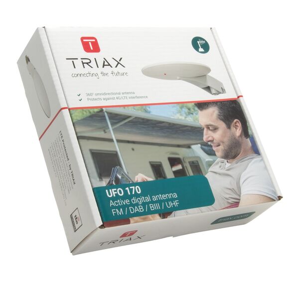 Triax UFO 170 antenna for boat and RV use with LTE filter