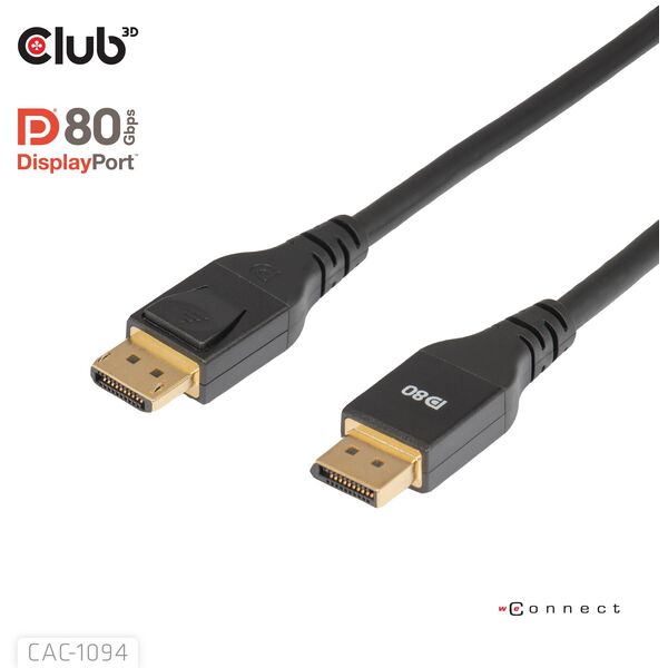 Club 3D DP-Kabel 2.1 DP80 zertifiziert 10K/8K/4K St/St retail - Kabel (CAC-1094)
