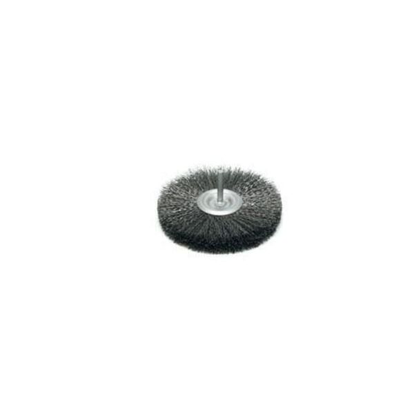 SZCZOTEX Szczotka druciana tarczowa 100m z trzpieniem 6mm