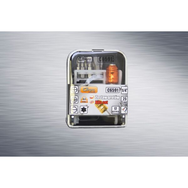 Corona Zestaw grotów PH, Płaskie, Torx 17szt. uchwyt automatyczny - C6591