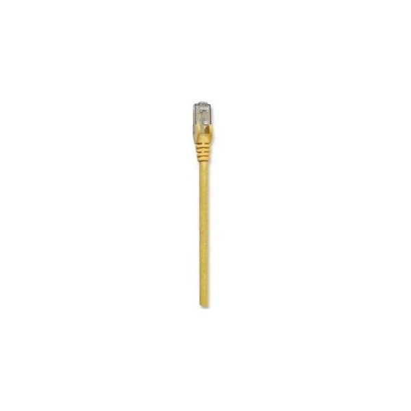 Patchcord Cat6 UTP 0,3m 100% CU żółty