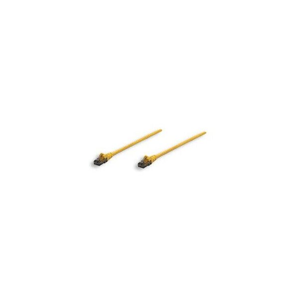 Patchcord Cat6 UTP 0,3m 100% CU żółty