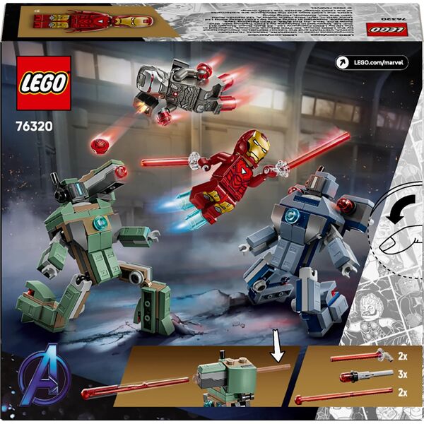 Marvel Iron Man i War Machine kontra drony Hammera (76320)