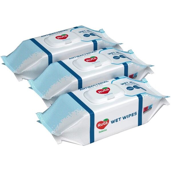 WET WIPES RUTA ANTIBACTERIAL 120PCE