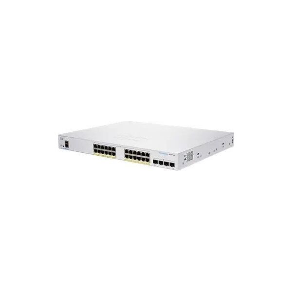 Cisco switch CBS350-24P-4X, 24xGbE RJ45, 4x10GbE SFP+, fanless, PoE+, 195W (CBS35024P4XEURF)