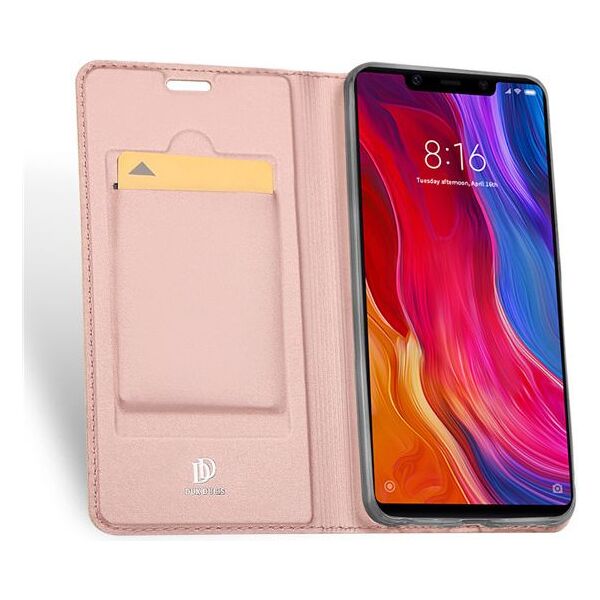 Dux Ducis Etui portfel Dux Ducis skin leather XIAOMI MI 8 jasny róż