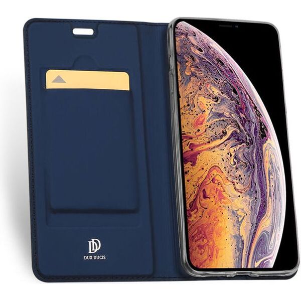 Dux Ducis Skin Leather Iphone XS MAX granatowe