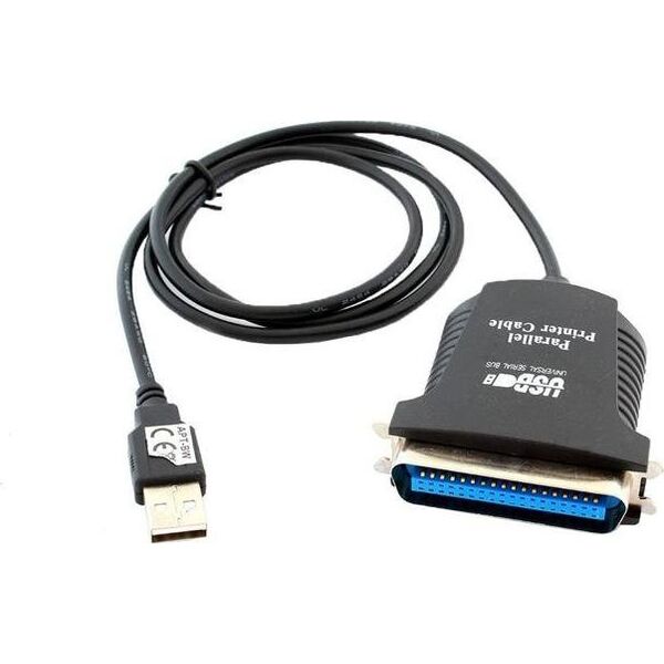Kabel USB Hertz USB-A - IEEE 1284 (LPT) 0.8 m Czarny (394-uniw)