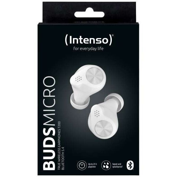 Ακουστικά In-Ohr Intenso (Earbuds), ασύρματα, Bluetooth, Έκδοση 5.3, Πραγματικά ασύρματα, Ρύθμιση έντασης (3720202)