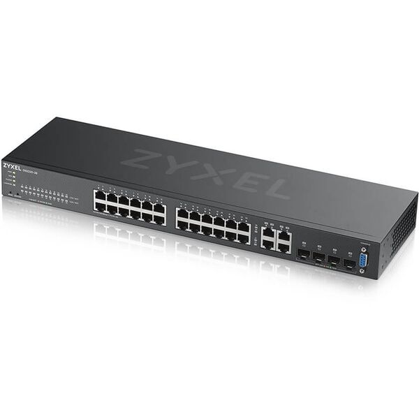 Zyxel GS2220-28 - Switch - managed - 24 x 10/100/1000 + 4 x Kombi-Gigabit-SFP - an Rack montierbar