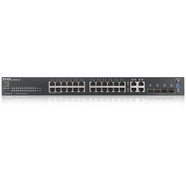 Zyxel GS2220-28 - Switch - managed - 24 x 10/100/1000 + 4 x Kombi-Gigabit-SFP - an Rack montierbar