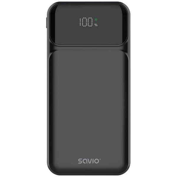 SAVIO BA-08 POWERBANK 10000 mAh, czarny