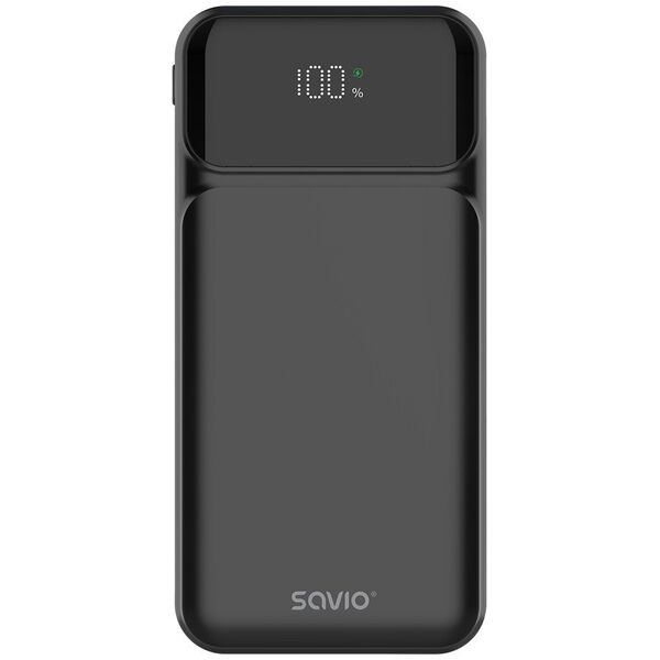 SAVIO BA-08 POWERBANK 10000 mAh, czarny