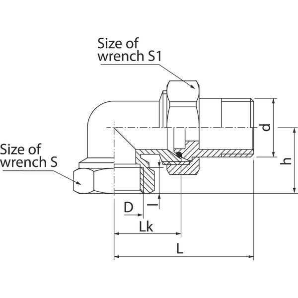 Valvex Śrubunek kątowy śrutowany 3/4" 4918010
