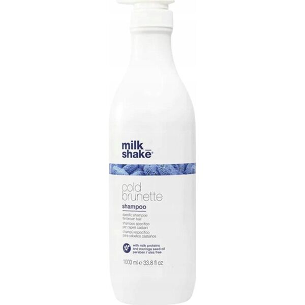 Milk Shake Milk Shake, Cold Brunette, Moringa Oil, Hair Shampoo, Remove Warm Tones – Red/Orange, 1000 ml For Women