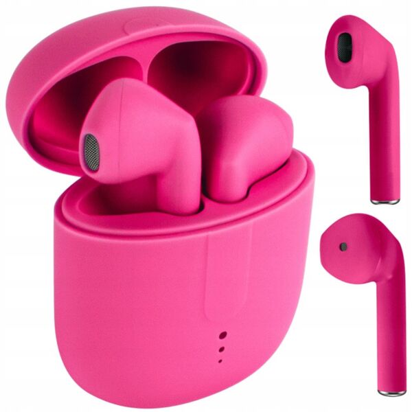 TelForceone Setty Bluetooth earphones TWS with a charging case STWS-16 pink