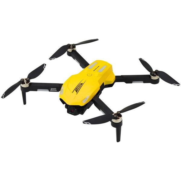 Dron D11 Zdalnie Sterowany Kamera HD WIFI Sterowanie Gestami Pilot Żółty