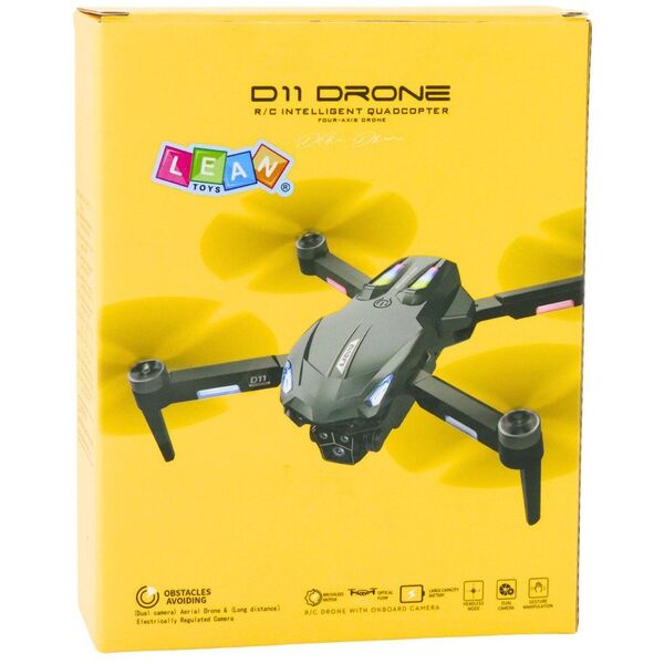 Dron D11 Zdalnie Sterowany Kamera HD WIFI Sterowanie Gestami Pilot Żółty