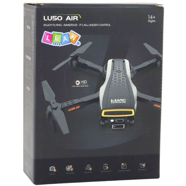 Dron LU50 Air Podwójna Kamera HD MV Video Światła LED Aplikacja