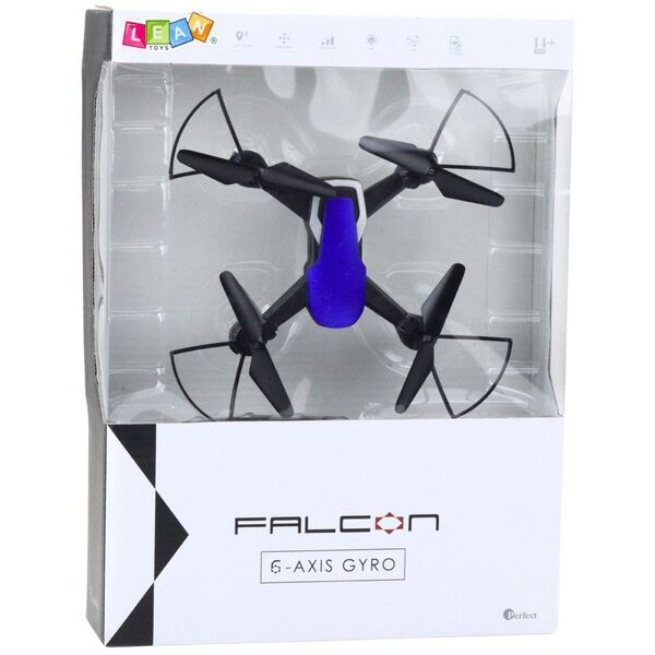 Dron Sześcioosiowy Żyroskop Światła LED Obrót 360° Niebieski