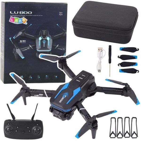 Dron Zdalnie Sterowany LU800 Kamera Światła LED Niebieski