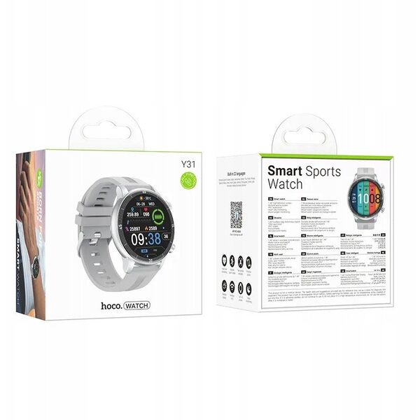 Smartwatch Hoco 1,46" TFT IP67 z funkcją rozmowy Y31 srebrny