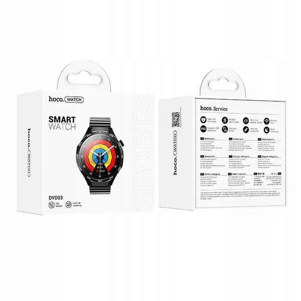 Smartwatch Hoco 1,53" TFT z fukcją rozmowy DYD03 czarny