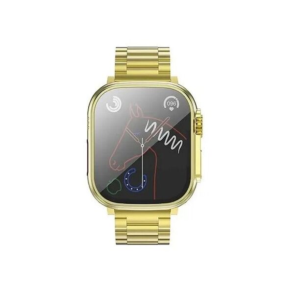 Smartwatch Hoco 1,96" TFT z funkcją rozmowy Y12 Ultra titanium złoty [EOL]