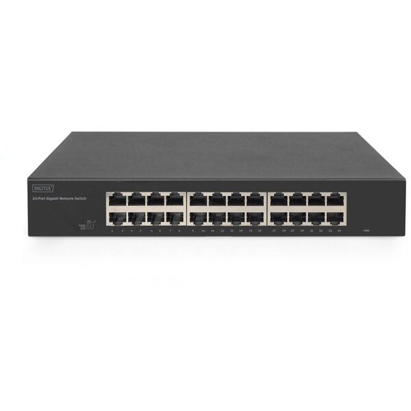 Digitus 24-portowy przełącznik gigabitowy, 19-calowy, niezarządzalny