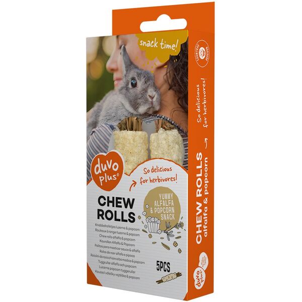 DUVO+ CHEW STRIPS ALFALAFA & POPCORN 20g  (op.5szt.)  przysmal dla gryzoni   /7