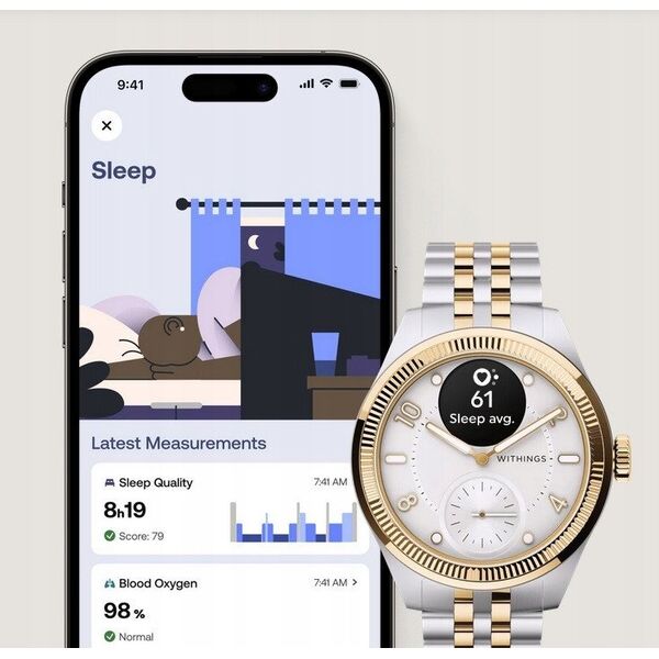 Withings Scanwatch Nova Brilliant 39mm Gold