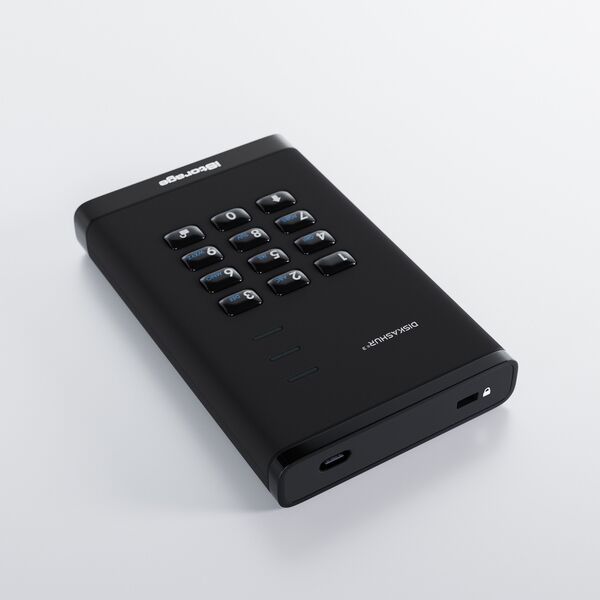 iStorage diskAshur3 HDD zewnętrzny dysk twarde 1 TB USB Type-C 3.2 Gen 1 (3.1 Gen 1) Czarny