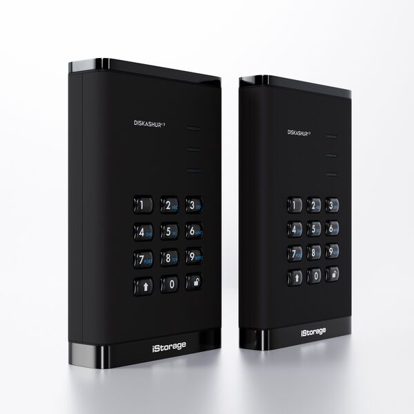 iStorage diskAshur3 HDD zewnętrzny dysk twarde 1 TB USB Type-C 3.2 Gen 1 (3.1 Gen 1) Czarny