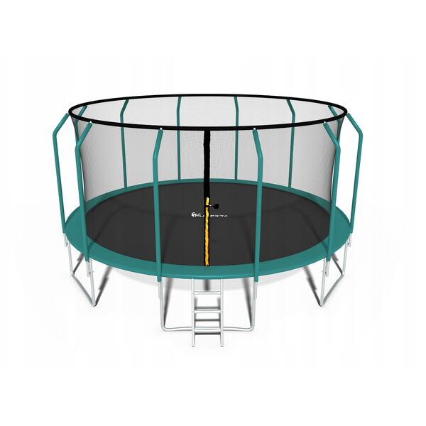 Trampolina ogrodowa dla dzieci 374cm z siatką zewnętrzną i drabinką