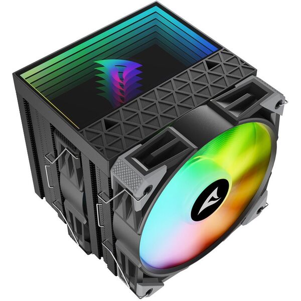Sharkoon A60 RGB Procesor Chłodnica powietrza 12 cm Czarny 1 szt.
