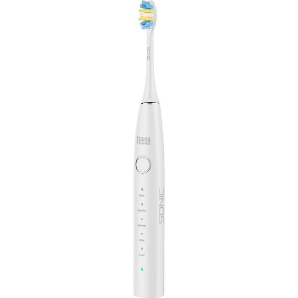Soniczna szczoteczka do zębów TEESA SONIC 2 biała, 5 trybów pracy, etui podróżne , USB typ C