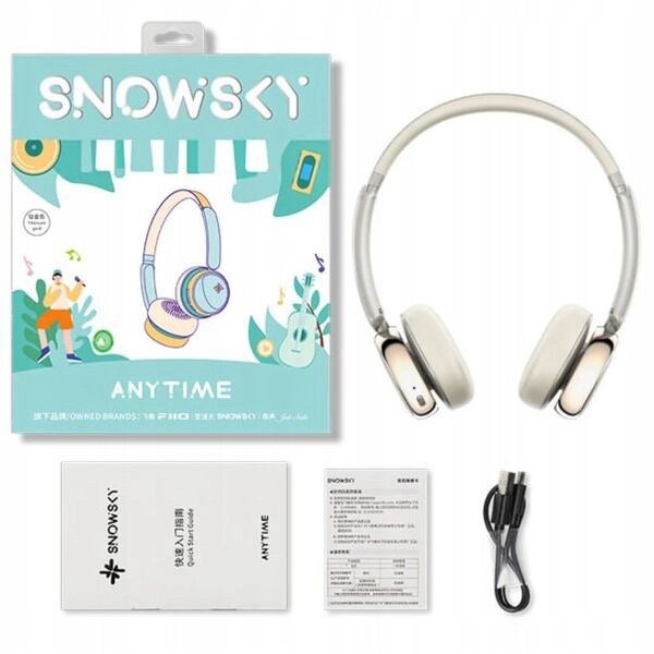 FiiO Snowsky Anytime - Titanium Gold - Słuchawki Nauszne Bluetooth z Aktywną Redukcją Szumów ANC