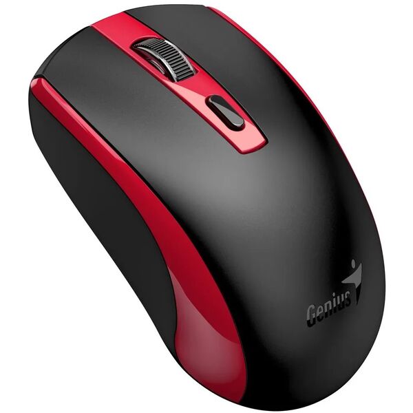 Mysz bezprzewodowa, Genius ECO-8150, czarno-czerwona, optyczna, 1200DPI