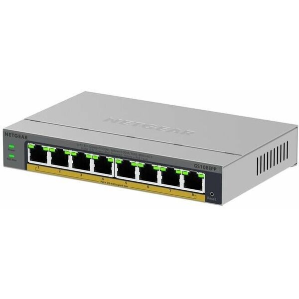 NETGEAR 8PT GB PLUS Switch W/ POE+ GS108EPP
