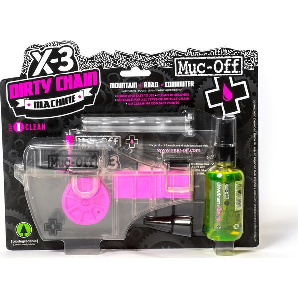 Muc-Off Muc-Off chain cleaning device X-3 Dirty Chain Machine, cleaning agent (incl. 75ml Drivetrain Cleaner)