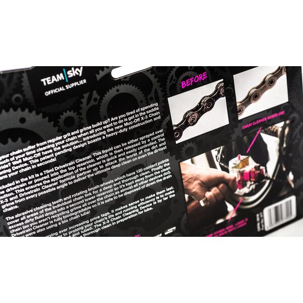 Muc-Off Muc-Off chain cleaning device X-3 Dirty Chain Machine, cleaning agent (incl. 75ml Drivetrain Cleaner)