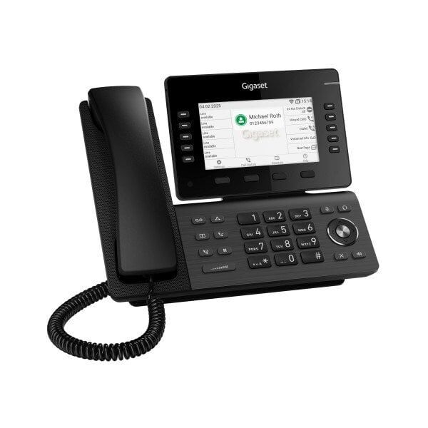 GIGASET P855BW IP PRO IP Tischtelefon 12,7 cm 5 Zoll TFT-Farbdisplay 3x USB Bluetooth WLAN Anschluss f�r P800 KEY PRO Ex. Module PoE
