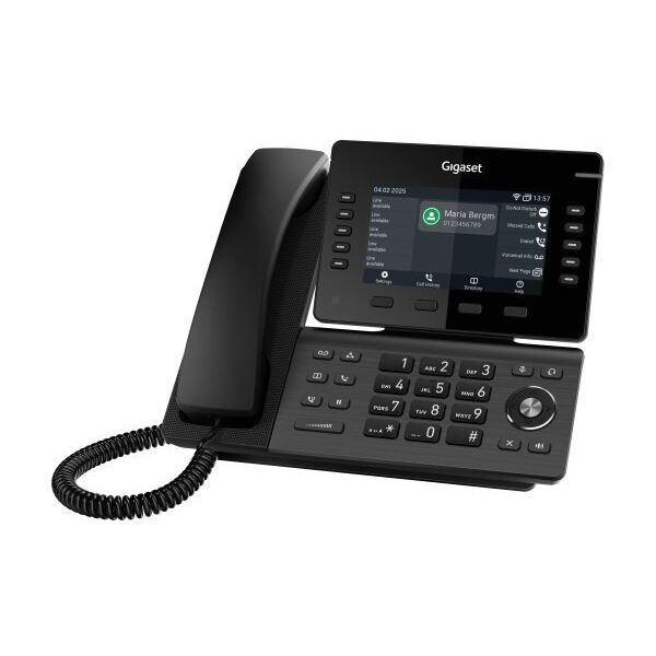 GIGASET P855BW IP PRO IP Tischtelefon 12,7 cm 5 Zoll TFT-Farbdisplay 3x USB Bluetooth WLAN Anschluss f�r P800 KEY PRO Ex. Module PoE