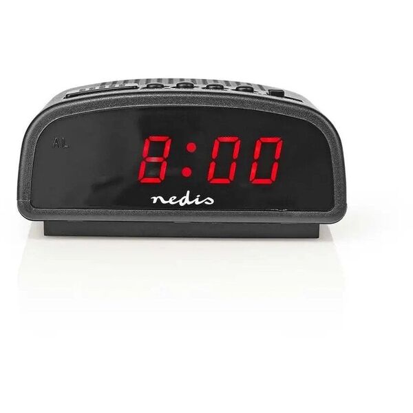 Zegar biurkowy Nedis CLDK008BK LED z drzemką bez radia Czarny